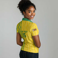 Custom Zimbabwe Football Women Polo Shirt Come On Warriors - Kente Pattern - Wonder Print Shop