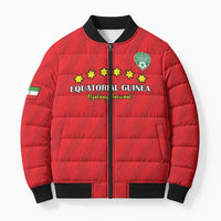 Custom Equatorial Guinea Football Bomber Puffer Jacket Go Nzalang Nacional Go - Wonder Print Shop