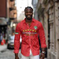 Custom Equatorial Guinea Football Long Sleeve Button Shirt Go Nzalang Nacional Go - Wonder Print Shop