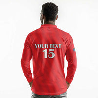 Custom Equatorial Guinea Football Long Sleeve Polo Shirt Go Nzalang Nacional Go - Wonder Print Shop