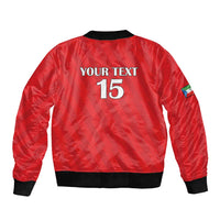 Custom Equatorial Guinea Football Sleeve Zip Bomber Jacket Go Nzalang Nacional Go - Wonder Print Shop