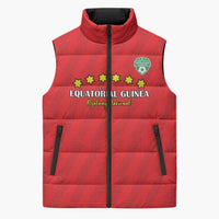 Custom Equatorial Guinea Football Sleeveless Puffer Jacket Go Nzalang Nacional Go - Wonder Print Shop