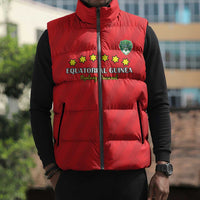 Custom Equatorial Guinea Football Sleeveless Puffer Jacket Go Nzalang Nacional Go - Wonder Print Shop