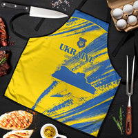 Ukraine Football Apron Blue And Yellow Grunge Style - Wonder Print Shop