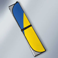 Ukraine Football Auto Sun Shade Blue And Yellow Grunge Style - Wonder Print Shop