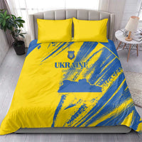 Ukraine Football Bedding Set Blue And Yellow Grunge Style - Wonder Print Shop