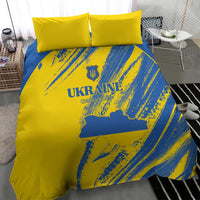 Ukraine Football Bedding Set Blue And Yellow Grunge Style - Wonder Print Shop