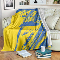Ukraine Football Blanket Blue And Yellow Grunge Style - Wonder Print Shop