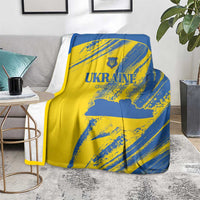 Ukraine Football Blanket Blue And Yellow Grunge Style - Wonder Print Shop