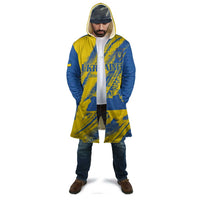 Custom Ukraine Football Cloak Blue And Yellow Grunge Style - Wonder Print Shop