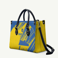 Ukraine Football Leather Bag Blue And Yellow Grunge Style - Wonder Print Shop