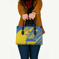 Ukraine Football Leather Bag Blue And Yellow Grunge Style - Wonder Print Shop