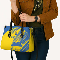 Ukraine Football Leather Bag Blue And Yellow Grunge Style - Wonder Print Shop