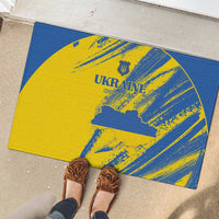 Ukraine Football Rubber Doormat Blue And Yellow Grunge Style - Wonder Print Shop
