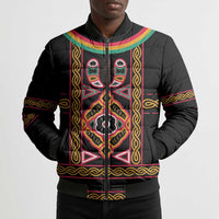 Cameroon Bamenda Bomber Puffer Jacket Toghu Traditional Pattern