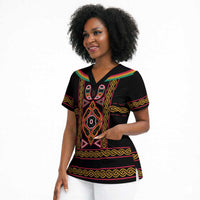 Cameroon Bamenda Scrub Top Toghu Traditional Pattern