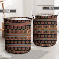 Bamenda Toghu Laundry Basket Cameroon Traditional Pattern