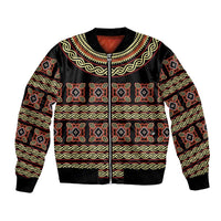 Cameroon Traditional Pattern Bomber Jacket Bamenda Royal Toghu