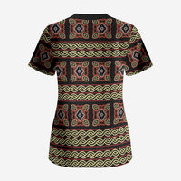 Cameroon Traditional Pattern Scrub Top Bamenda Royal Toghu