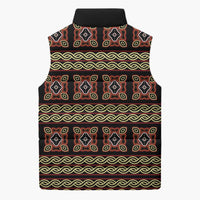 Cameroon Traditional Pattern Sleeveless Puffer Jacket Bamenda Royal Toghu