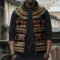 Cameroon Traditional Pattern Sleeveless Puffer Jacket Bamenda Royal Toghu