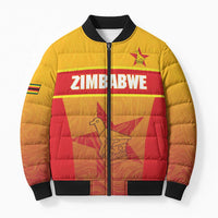 Zimbabwe Cricket Custom Bomber Puffer Jacket Come On Chevrons