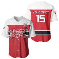 Custom Denmark Ice Hockey 2026 Baseball Jersey Fight for Glory Red Jersey