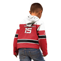 Custom Denmark Ice Hockey 2026 Kid Hoodie Fight for Glory Red Jersey