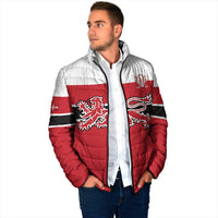 Custom Denmark Ice Hockey 2026 Padded Jacket Fight for Glory Red Jersey