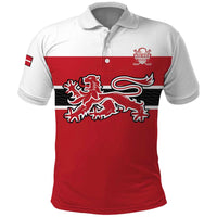 Custom Denmark Ice Hockey 2026 Polo Shirt Fight for Glory Red Jersey