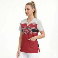 Custom Denmark Ice Hockey 2026 Scrub Top Fight for Glory Red Jersey
