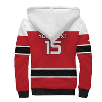 Custom Denmark Ice Hockey 2026 Sherpa Hoodie Fight for Glory Red Jersey