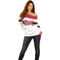 Custom Denmark Ice Hockey 2026 Off Shoulder Sweater Fight for Glory White Jersey