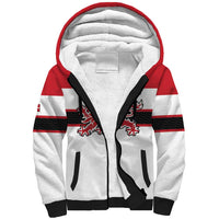 Custom Denmark Ice Hockey 2026 Sherpa Hoodie Fight for Glory White Jersey