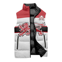 Custom Denmark Ice Hockey 2026 Sleeveless Puffer Jacket Fight for Glory White Jersey