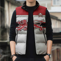 Custom Denmark Ice Hockey 2026 Sleeveless Puffer Jacket Fight for Glory White Jersey