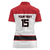 Custom Denmark Ice Hockey 2026 Women Polo Shirt Fight for Glory White Jersey