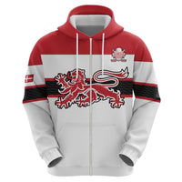 Custom Denmark Ice Hockey 2026 Zip Hoodie Fight for Glory White Jersey