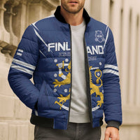 Custom Finland Ice Hockey 2026 Bomber Puffer Jacket Suomi Suomi Suomi