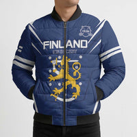 Custom Finland Ice Hockey 2026 Bomber Puffer Jacket Suomi Suomi Suomi