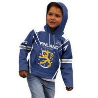 Custom Finland Ice Hockey 2026 Kid Hoodie Suomi Suomi Suomi