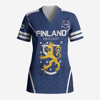 Custom Finland Ice Hockey 2026 Scrub Top Suomi Suomi Suomi