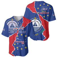 Happy Cape Verde Independence Day Baseball Jersey Coat Of Arms With Map