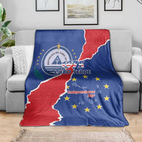 Happy Cape Verde Independence Day Blanket Coat Of Arms With Map