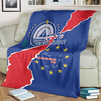 Happy Cape Verde Independence Day Blanket Coat Of Arms With Map