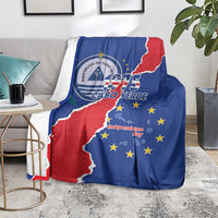 Happy Cape Verde Independence Day Blanket Coat Of Arms With Map