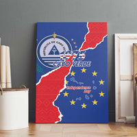 Happy Cape Verde Independence Day Canvas Wall Art Coat Of Arms With Map