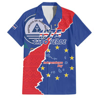 Happy Cape Verde Independence Day Family Matching Off Shoulder Maxi Dress and Hawaiian Shirt Coat Of Arms With Map