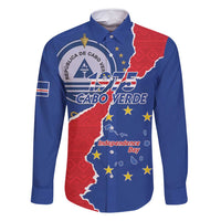 Happy Cape Verde Independence Day Family Matching Off Shoulder Maxi Dress and Hawaiian Shirt Coat Of Arms With Map