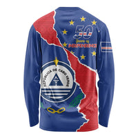 Happy Cape Verde Independence Day Long Sleeve Shirt Coat Of Arms With Map